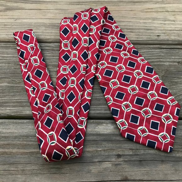 Bass Men Tie 100% Silk From Italy Classic Necktie - Picture 4 of 11